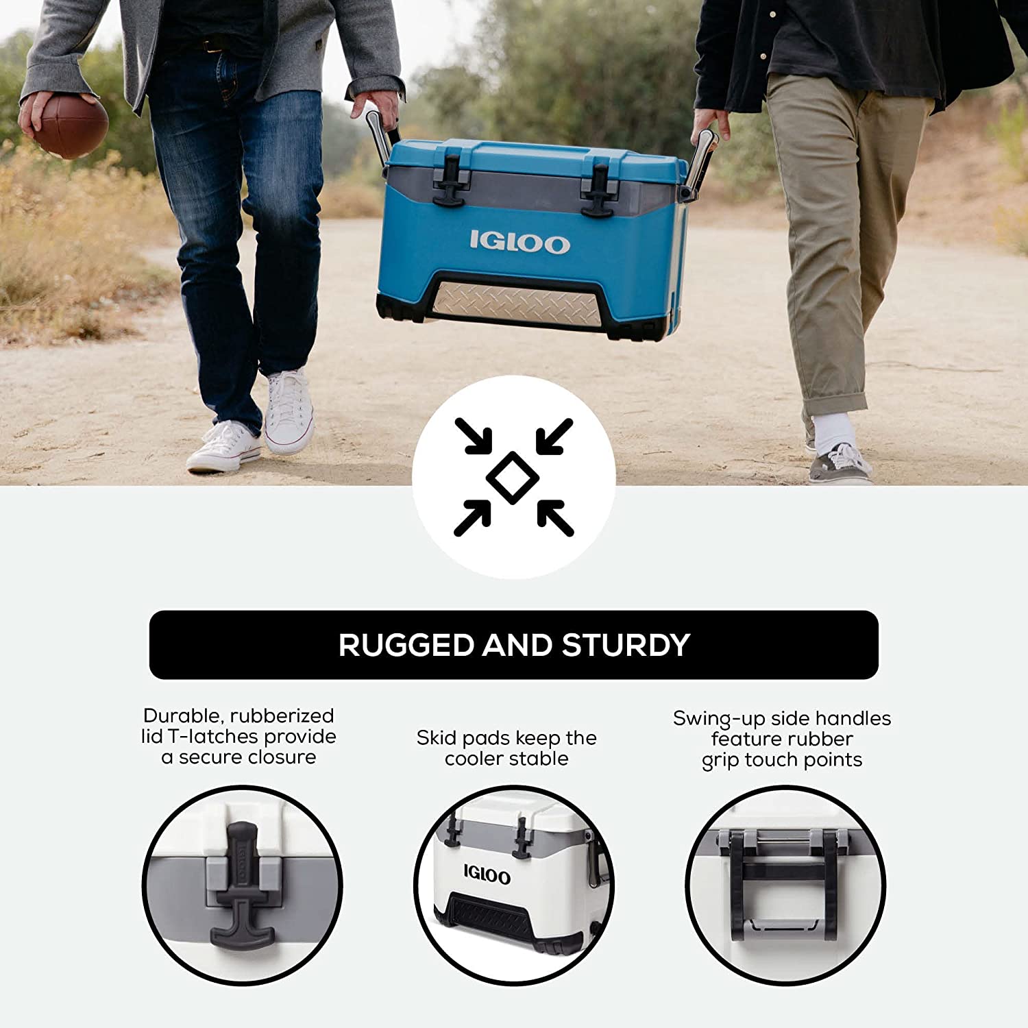 Igloo BMX 52 Quart Cooler with Cool Riser Technology, White3