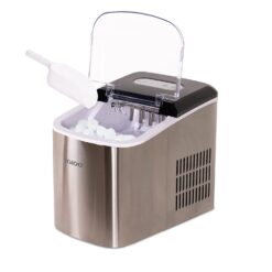 Igloo Electric Countertop Ice Maker Machine - Automatic and Portable - 26 Pounds in 24 Hours - Ice Cube Maker - Ice Scoop and Basket - Ideal for Iced Coffee and Cocktails - Stainless Steel
