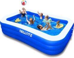 Inflatable Pool, SELLOTZ Inflatable Pool for Kids and Adults, 120
