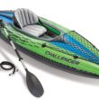 Intex Challenger Kayak, Inflatable Kayak Set with Aluminum Oars and High Output Air-Pump (K1 Kayak)