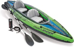 Intex Challenger Kayak, Inflatable Kayak Set with Aluminum Oars and High Output Air-Pump (K2 Kayak)