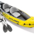 Intex Explorer K2 Kayak, 2-Person Inflatable Kayak Set with Aluminum Oars, Manual and Electric Pumps…
