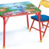 Jakks Pacific Blue's Clues & You! Junior Table & Chair Set – Folding Childrens Table & Chair Set – Includes 1 Kid Chair with Non-Skid Rubber Feet & Padded Seat – Sturdy Metal Construction