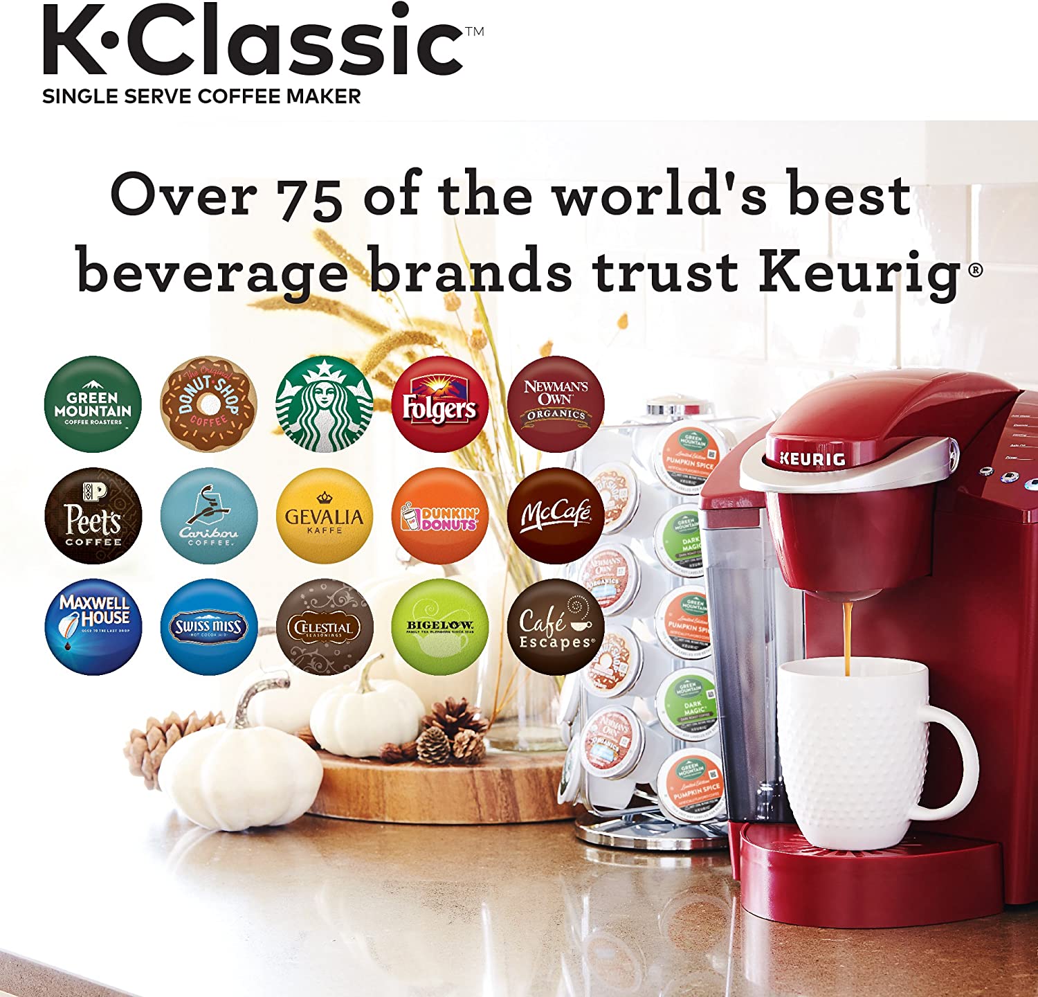 Keurig Black K-Classic Coffee Maker Single Serve K-Cup Pod Brewer
