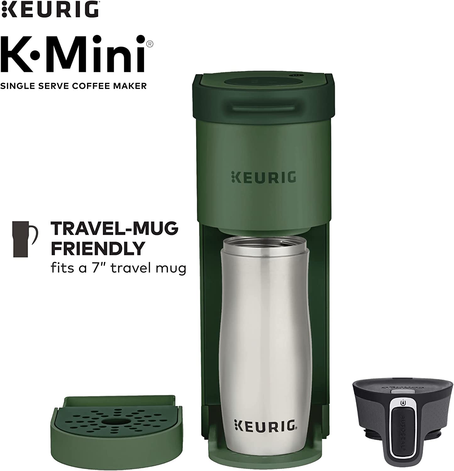 Keurig K-Mini Plus Coffee Maker, Single Serve K-Cup Pod Coffee Brewer,  Comes With 6 to 12 Oz. Brew Size, K-Cup Pod Storage, and Travel Mug  Friendly, Black 