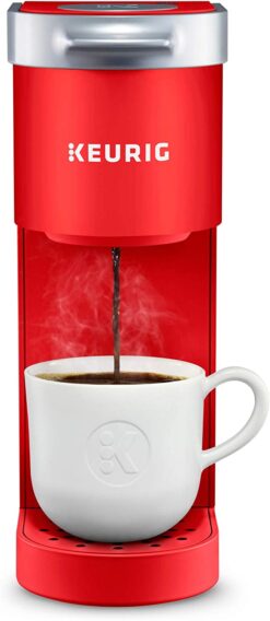 Keurig K-Mini Coffee Maker, Single Serve K-Cup Pod Coffee Brewer, 6 to 12 oz. Brew Sizes, Poppy Red