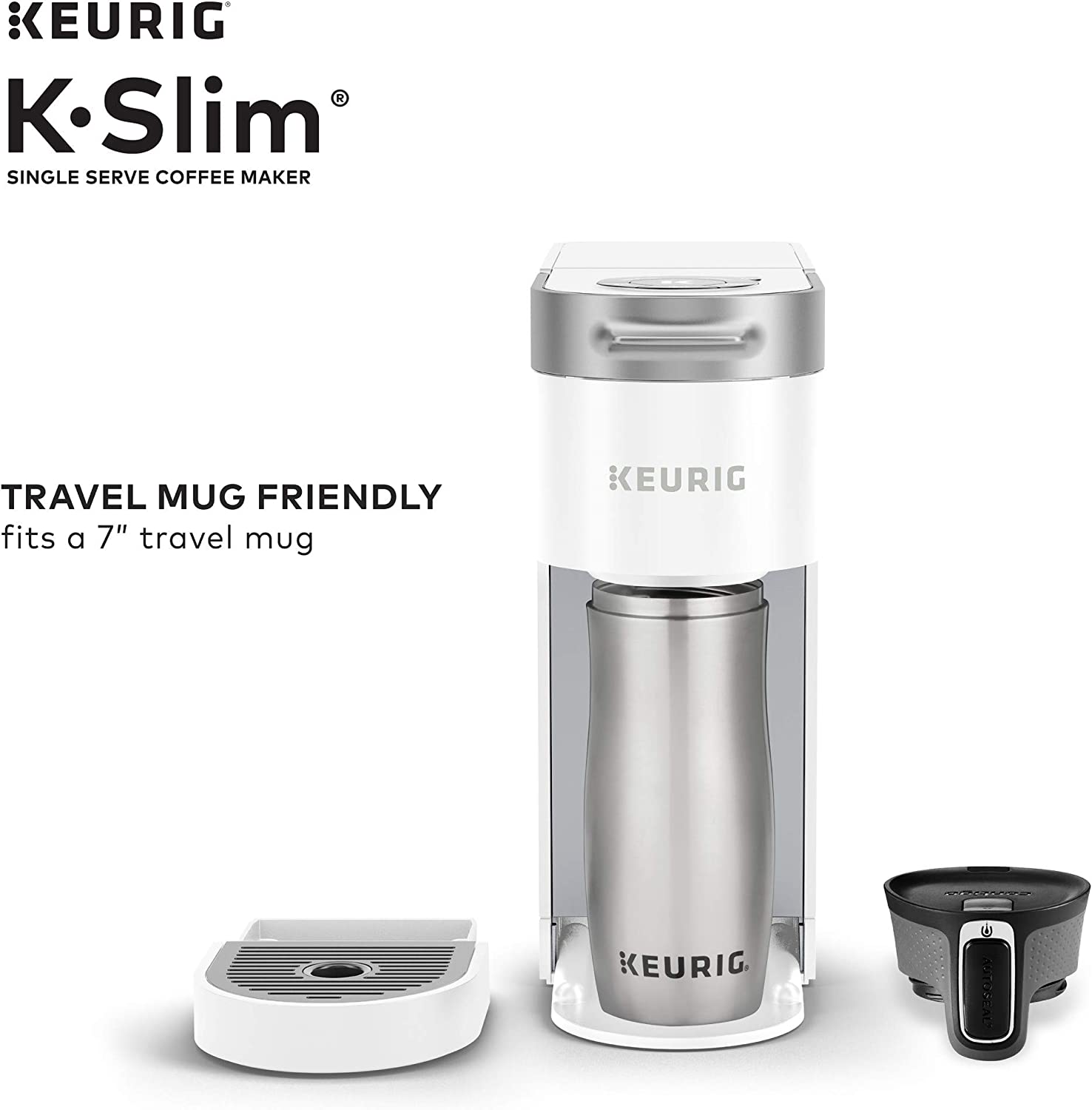 Keurig K- Slim Single Serve K-Cup Pod Coffee Maker, Multistream Technology,  White