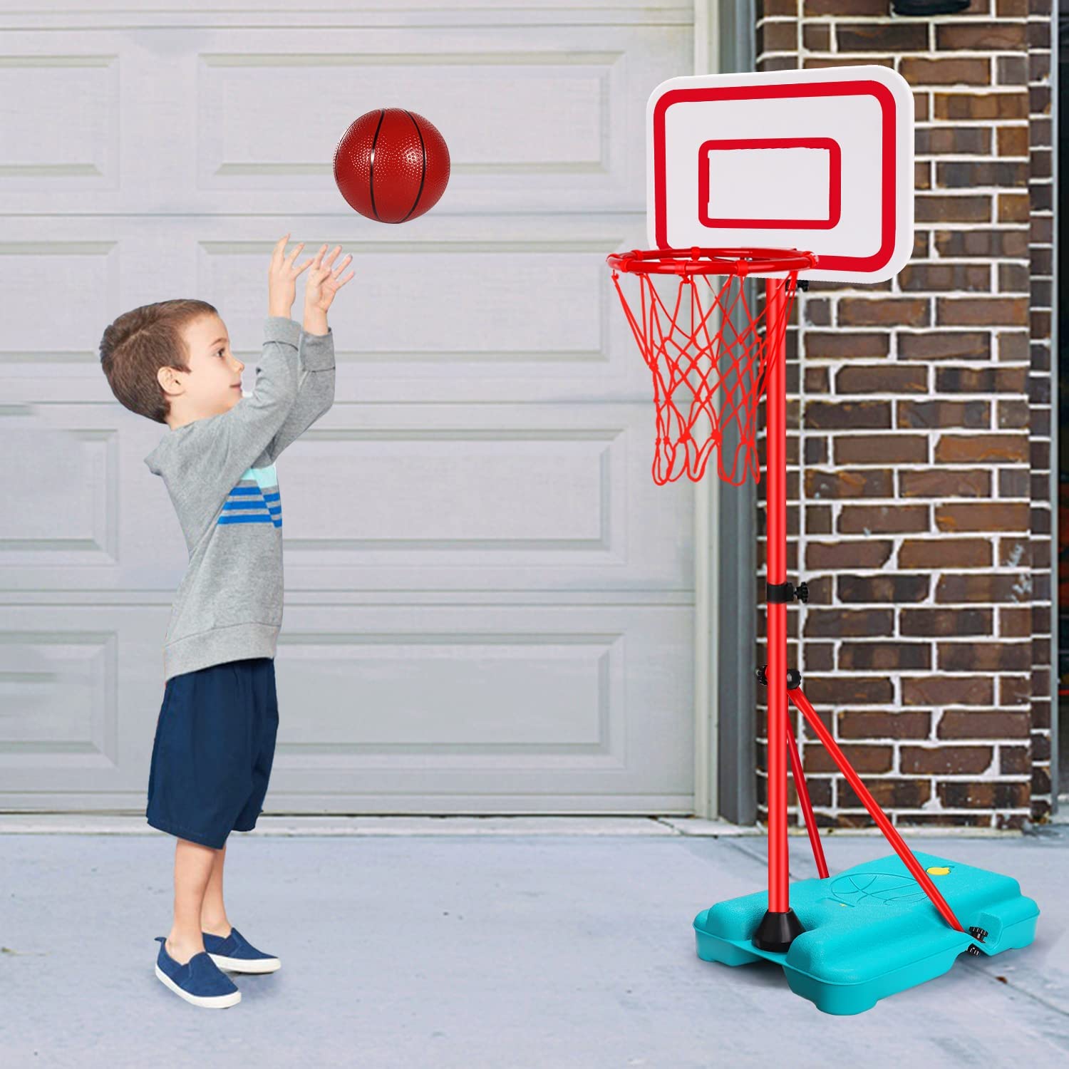 Basketball Hoop System Stand Kid Indoor Outdoor Party Fun for Family  Adjustable