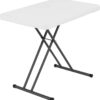 Lifetime 28241 Adjustable Folding Laptop Table TV Tray, 30 inch, White Granite