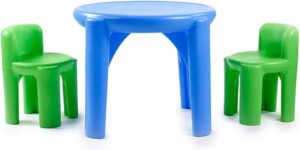 Little Tikes Bright 'n Bold Table & Chairs, Green/Blue