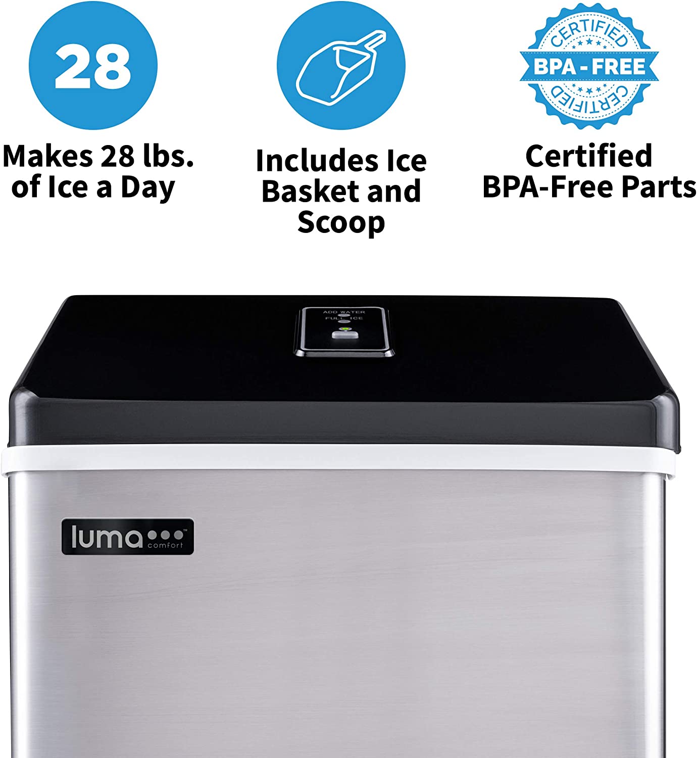 Luma Comfort Clear Ice Cube Maker Machine