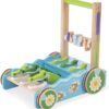 Melissa & Doug First Play Chomp and Clack Alligator Wooden Push Toy and Activity Walker - Pretend Play Developmental Baby Push Walker Toy For Toddlers Ages 1+, 1 EA