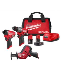 Milwaukee 3497-22-2520-20 M12 FUEL 12-Volt Lithium-Ion Brushless Cordless Hammer Drill and Impact Driver Combo Kit (2-Tool) with HACKZALL