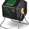 Miracle-Gro Small Composter - Compact Single Chamber Outdoor Garden Compost Bin Heavy Duty – UV Protected Turning Barrel Tumbling Composter (27.7 gallons)