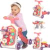 QDRAGON 5 in 1 Walker for Baby Girl, Baby Push Walkers, Assemble as Scooter/Motorbike/Activity Center/Detachable Panel, Walking Toys for Infants 6-12 Months, Red