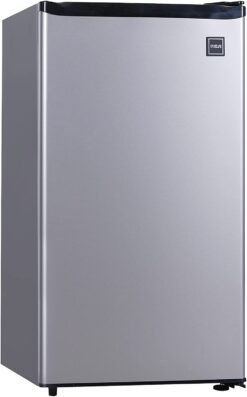 3.2 Cu.Ft Mini Refrigerator w/ Freezer Compact Fridge w/ 2 Reversible Door  Black