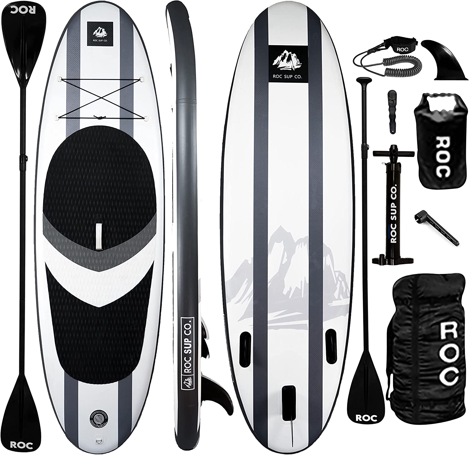 Roc Inflatable Stand Up Paddle Boards with Premium SUP Paddle