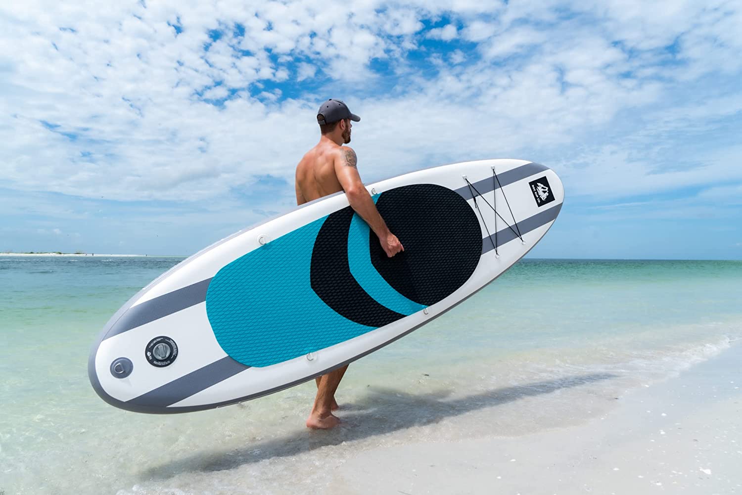 Roc Inflatable Stand Up Paddle Board with Premium Sup Accessories & Backpack, Non-Slip Deck, Waterproof Bag, Leash, Paddle and Hand Pump