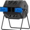 SQUEEZE master Compost Bin 43 Gallon Outdoor Tumbler composters Garden Tumbling or Rotating Compost Blue Door