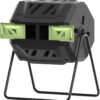 SQUEEZE master Compost Bin 43 Gallon Outdoor Tumbler composters Garden Tumbling or Rotating Compost Green Door