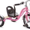 Schwinn Roadster Bike for Toddlers, Kids Classic Tricycle, Boys and Girls Ages 2 - 4 Years Old, Steel Trike Frame, Rear Deck Made of Genuine Wood, & Fabric Tassels, Light Pink