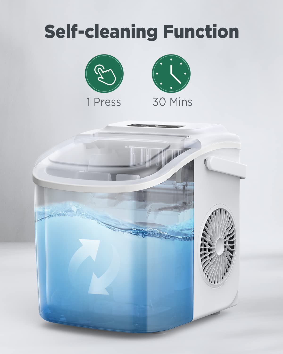 Silonn Countertop Ice Maker - Self-Cleaning Ice Machine with Ice