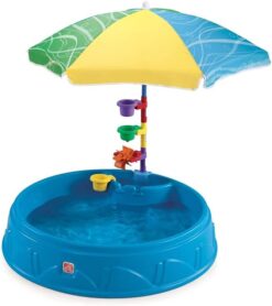 Step2 Play & Shade Pool for Toddlers | Plastic Kids Outdoor Pool, Multicolor