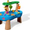 Step2 Tropical Rainforest Water Table | Colorful Kids Water Play Table with 13-Pc Accessory Set, Blue & Green