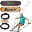 Swurfer Stand Up Tree Swing, Outdoor Swing - Swingset Outdoor for Kids with Adjustable Handles, Outdoor Swing for Kids, Outdoor Play, Durable, Weatherproof, Easy Installation, 200lbs, Ages 6 and Up, Brown