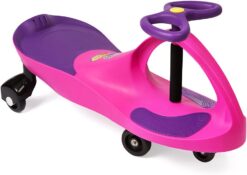 The Original PlasmaCar by PlaSmart - Pink | Purple - Ride On for Ages 3 Years and Up - No Batteries, Gears or Pedals - Twist, Turn, Wiggle for Endless Outdoor Fun- Sit Down Kids Riding Push Around Toy