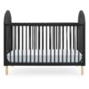 Delta Children Reese 4-in-1 Convertible Crib - Greenguard Gold Certified, Ebony/Natural