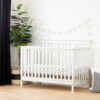South Shore Little Smileys  Modern Baby Crib - Adjustable Height with Toddler Rail White