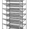 Mainstays 10 Tier 60 Pair Metal and Mesh Rolling Shoe Rack