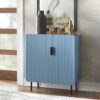 TMS Fulton Modern 31.6" Channel Front Sideboard Buffet, Blue
