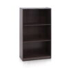 Furinno Basic 3 - Tier Bookcase Storage Shelves, Dark Brown