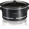 Hamilton Beach Slow Cooker, Extra-Large Capacity, Serves 10+, 8 Quarts, Black, 33185
