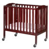Dream On Me Birch 3-in-1 Folding Portable Mini Crib, Cherry