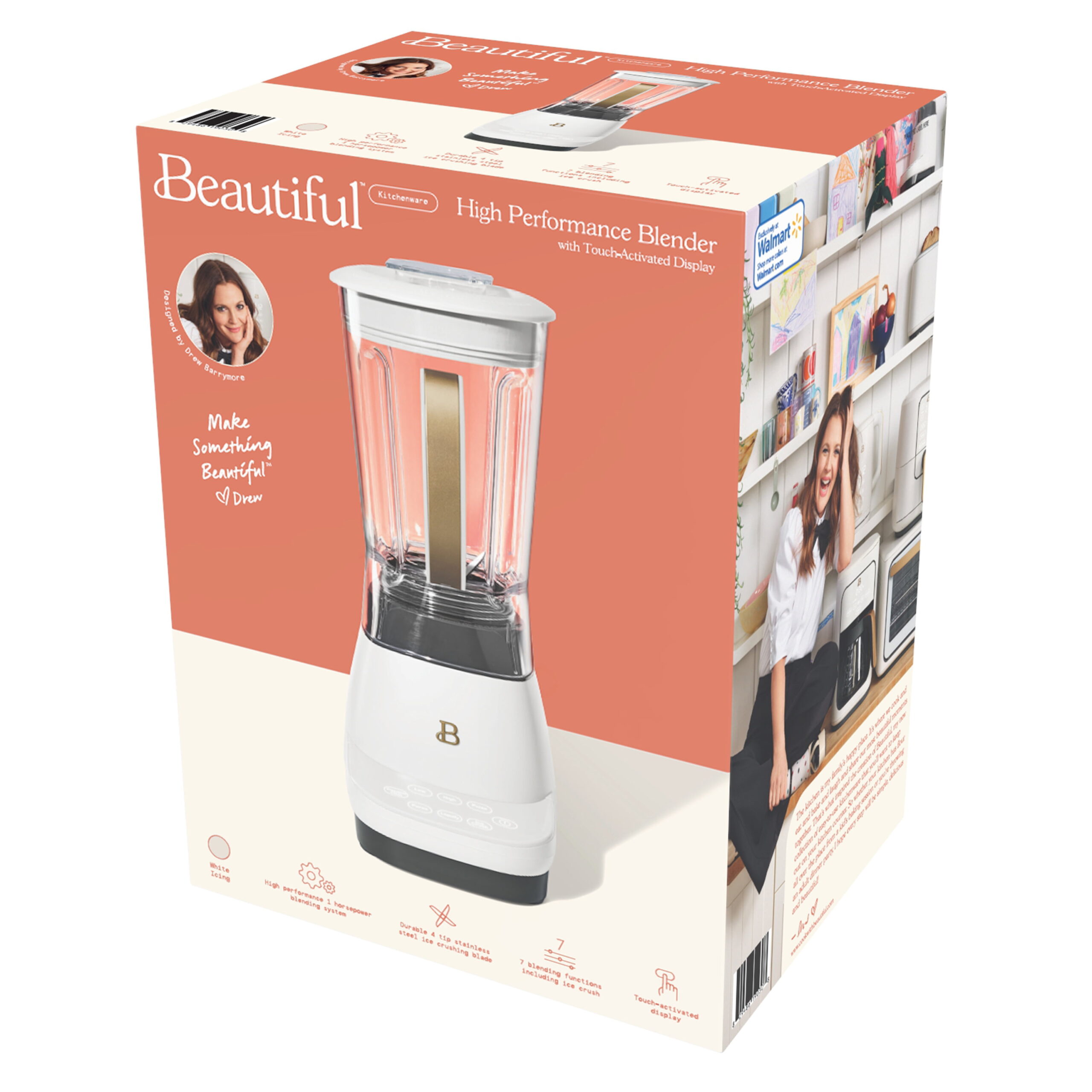 Beautiful High Performance Touchscreen Blender Black by Drew Barrymore NEW!