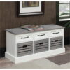 Coaster Company 3-drawer Storage Bench White and Weathered Grey