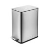 Qualiazero 2.6 Gallon Trash Can, Stainless Steel Step On Bathroom Trash Can, Silver