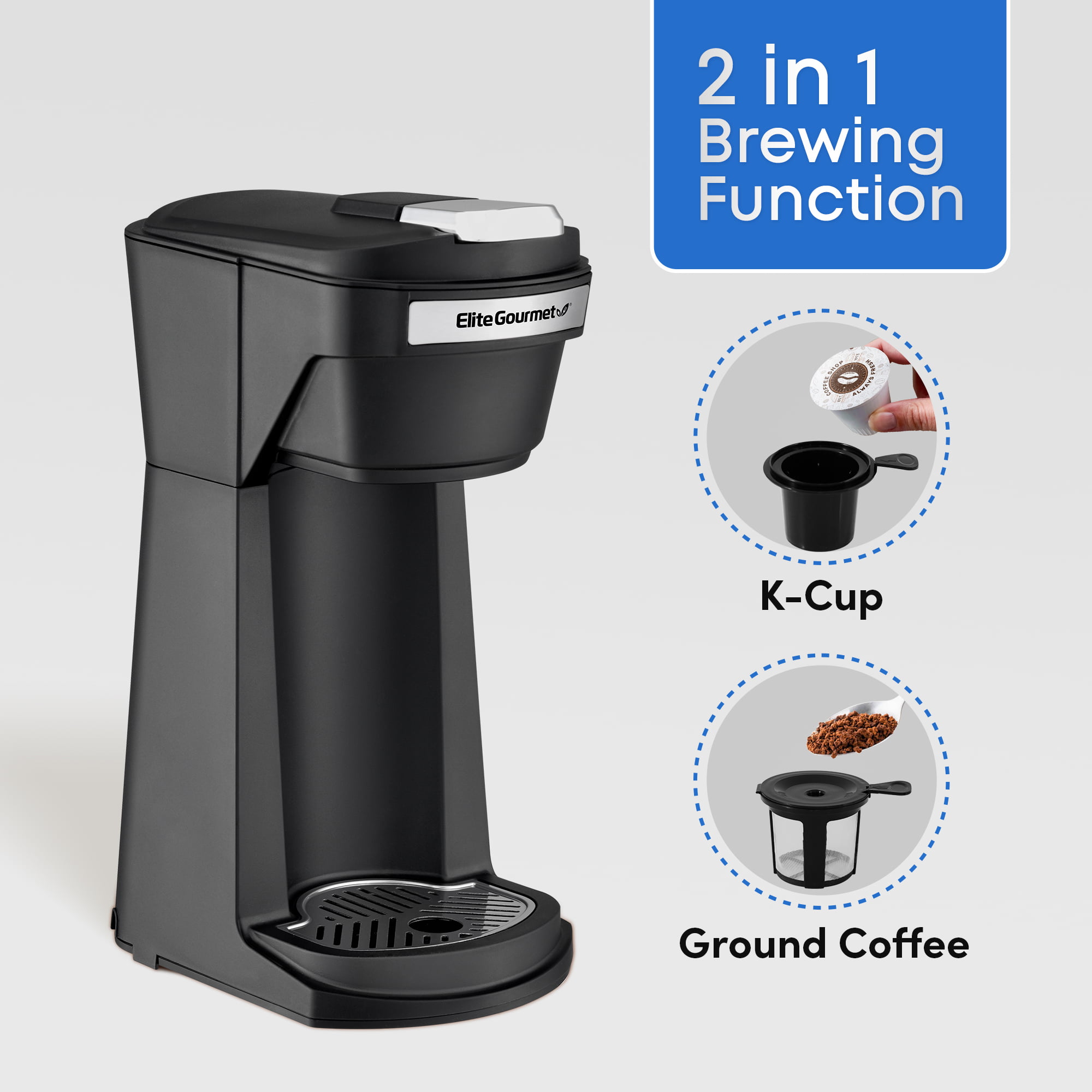 Elite Gourmet Single Serving Personal K-Cup Coffee Maker
