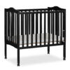 Dream On Me 2-in-1 Lightweight Folding Portable Crib, Black