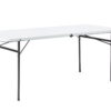 Mainstays 6 Foot Bi-Fold Plastic Folding Table, White