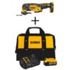 DEWALT DCS354BW205CK ATOMIC 20V MAX Cordless Brushless Oscillating Multi Tool, (1) 20V Lithium-Ion 5.0Ah Battery, and Charger