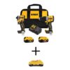 DEWALT DCK2050M2WCB240 20V MAX XR Cordless Hammer Drill and ATOMIC Impact Driver Combo Kit (2-Tool) w/(2) 4Ah Batteries, 4Ah Battery & Charger