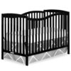 Dream On Me Chelsea 5-in-1 Convertible Crib, Black