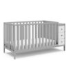 Storkcraft Malibu 3-in-1 Convertible Baby Crib, Pebble Gray with White