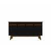 Manhattan Comfort Yonkers Dining Sideboard, Black and Cinnamon