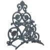 Floral & Spade Garden Hose Holder - Verdigris Cast Iron - 13.25" Tall
