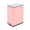 Qualiazero 2.6 Gallon Trash Can, Stainless Steel Step On Bathroom Trash Can, Pink